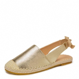 Kvinnor Casual Closed Toe Metallic Bekväma Espadrilles Platta Sandaler