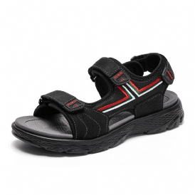 Män Läder Andas Non Slip Öppnade Comfy Beach Casual Outdoor Sandaler