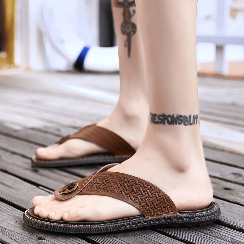 Herr Flip Flop Retro Casual Soft Home Tofflor