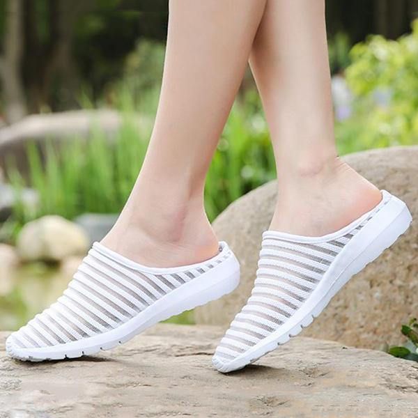 Kvinnor Mesh Andas Casual Hollow Out Sommar Slipper Sandaler