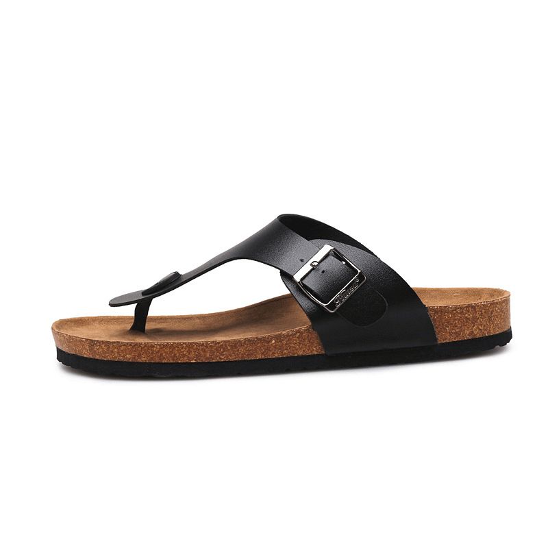 Män Andas Halkfri Korkbotten Beach Flip Flops Casual Tofflor