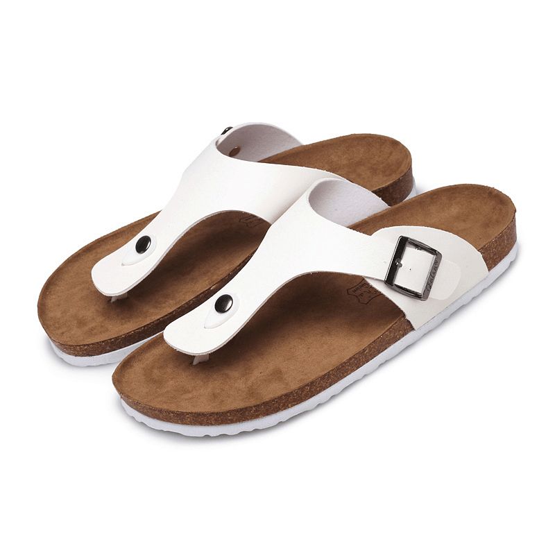 Män Andas Halkfri Korkbotten Beach Flip Flops Casual Tofflor