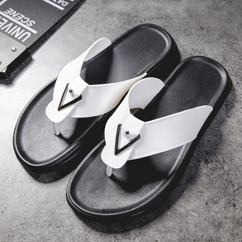 Män Andas Halkfria Bekväma Flip Flops Casual Strandtofflor