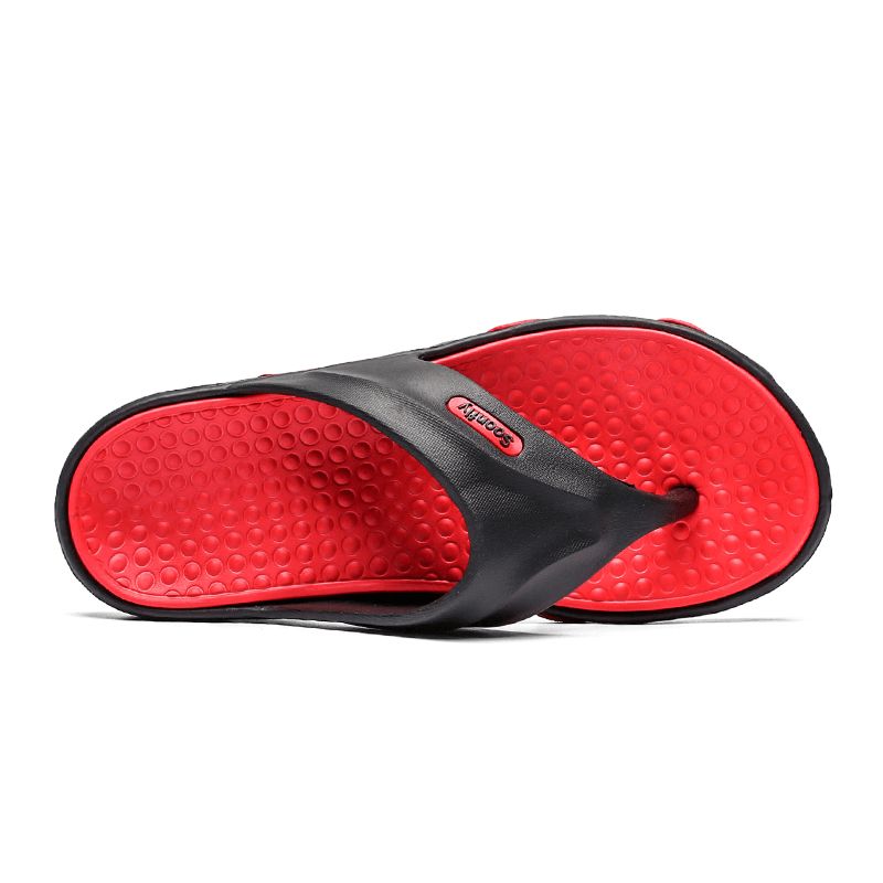 Män Andas Mjuk Botten Halkfria Bekväma Beach Flip Flops Casual Tofflor