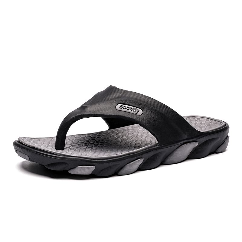 Män Andas Mjuk Botten Halkfria Bekväma Beach Flip Flops Casual Tofflor