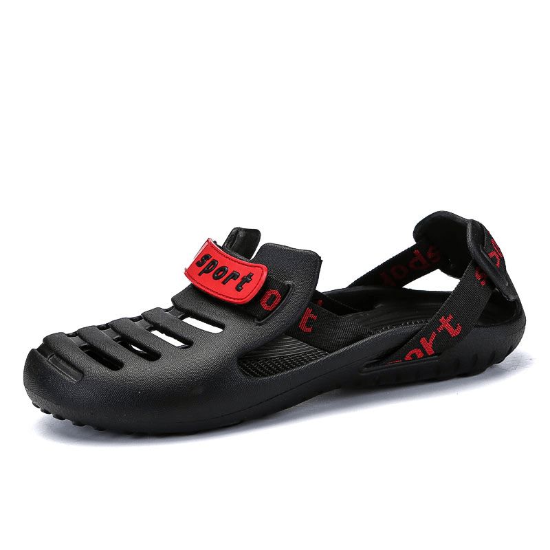 Män Andas Non Slip Hollow Out Vattentät Closed Toe Casual Beach Tofflor