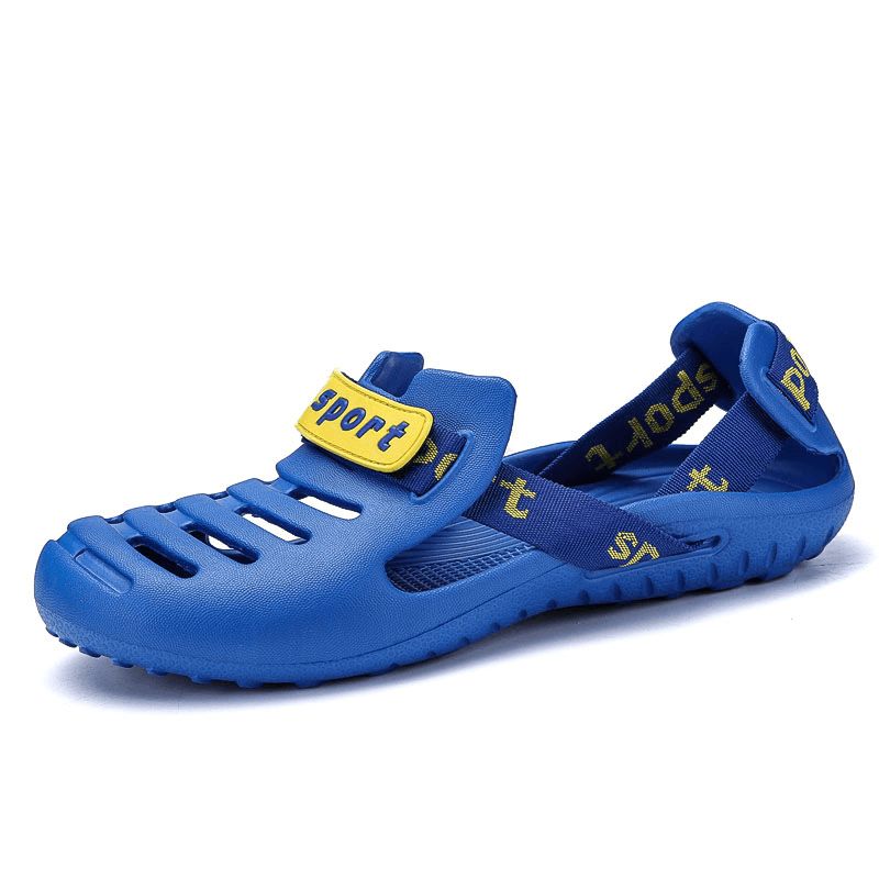 Män Andas Non Slip Hollow Out Vattentät Closed Toe Casual Beach Tofflor