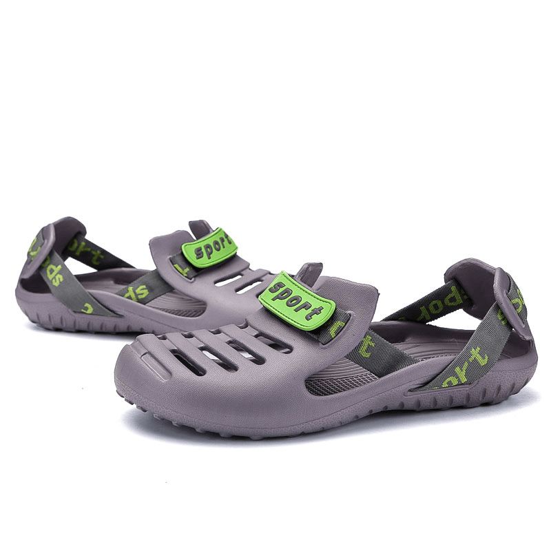 Män Andas Non Slip Hollow Out Vattentät Closed Toe Casual Beach Tofflor