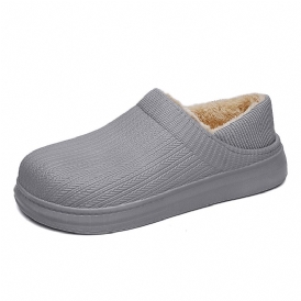 Män Comfy Wide Fit Rund Tå Varma Easy Slip-On Home Tofflor