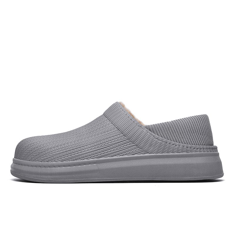 Män Comfy Wide Fit Rund Tå Varma Easy Slip-On Home Tofflor