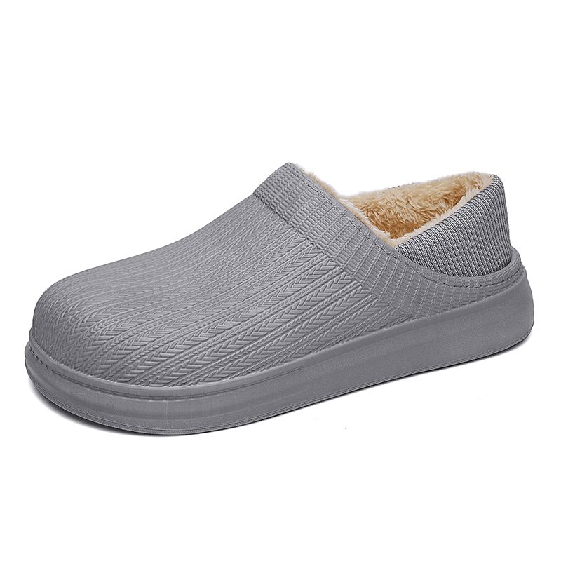 Män Comfy Wide Fit Rund Tå Varma Easy Slip-On Home Tofflor