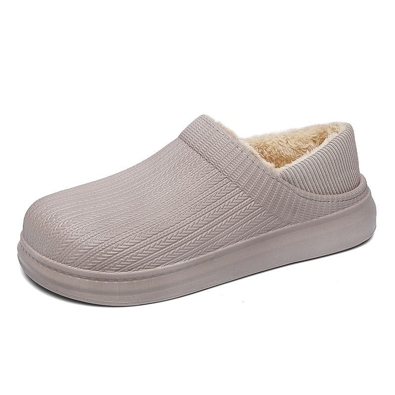 Män Comfy Wide Fit Rund Tå Varma Easy Slip-On Home Tofflor