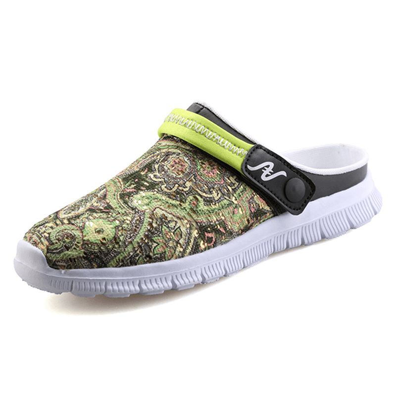 Män Slipper Skor Andas Flower Beach Outdoor Sandaler