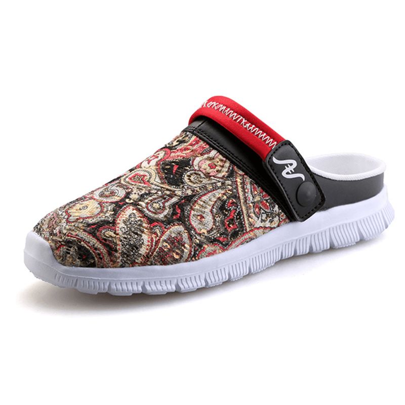 Män Slipper Skor Andas Flower Beach Outdoor Sandaler