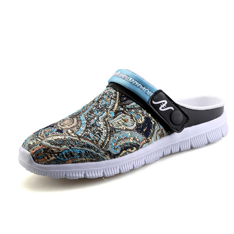 Män Slipper Skor Andas Flower Beach Outdoor Sandaler