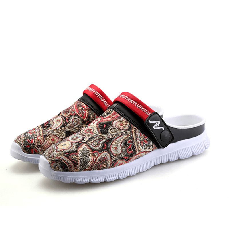 Män Slipper Skor Andas Flower Beach Outdoor Sandaler