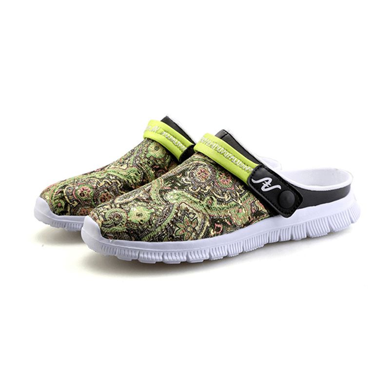 Män Slipper Skor Andas Flower Beach Outdoor Sandaler