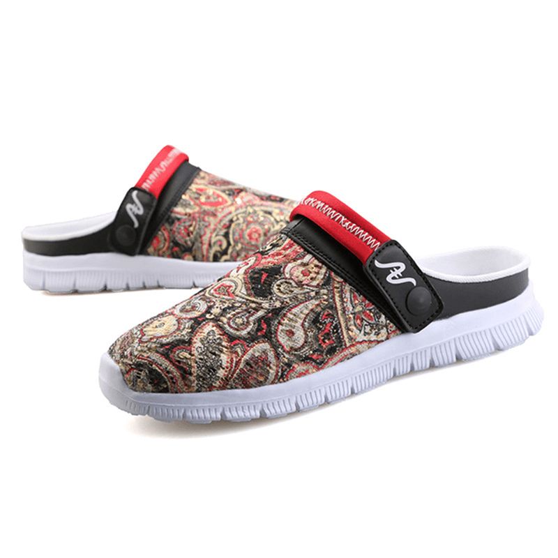 Män Slipper Skor Andas Flower Beach Outdoor Sandaler