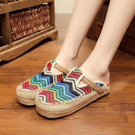 Rainbow Espadrilles Lin Backless Loafers