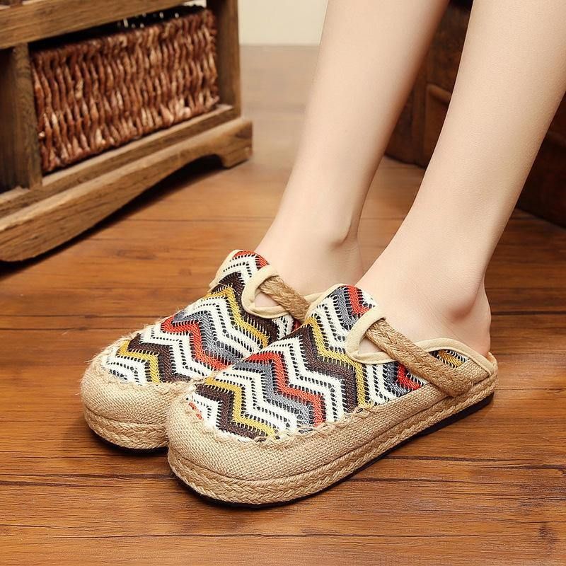 Rainbow Espadrilles Lin Backless Loafers