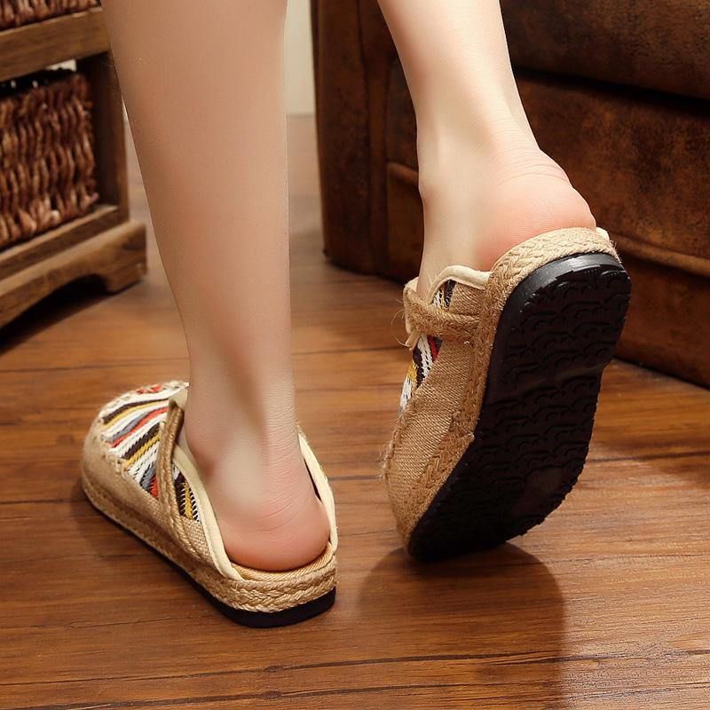 Rainbow Espadrilles Lin Backless Loafers