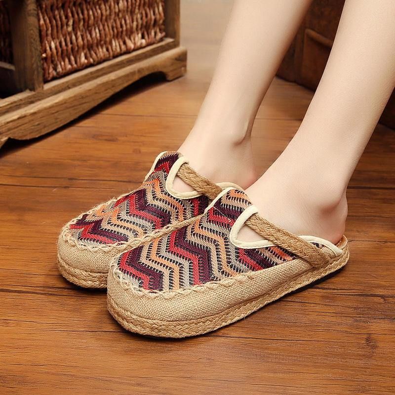 Rainbow Espadrilles Lin Backless Loafers