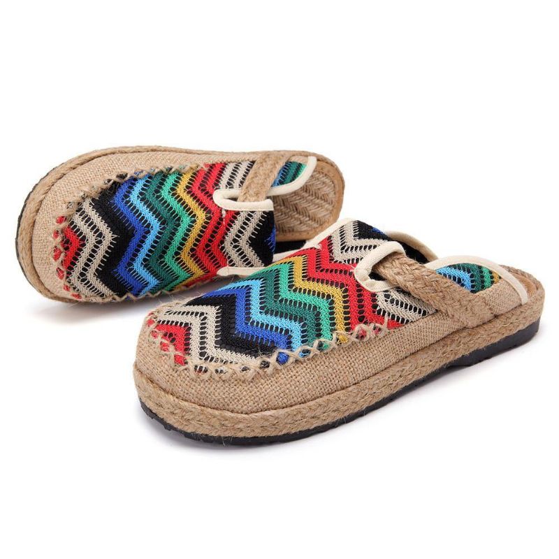 Rainbow Espadrilles Lin Backless Loafers