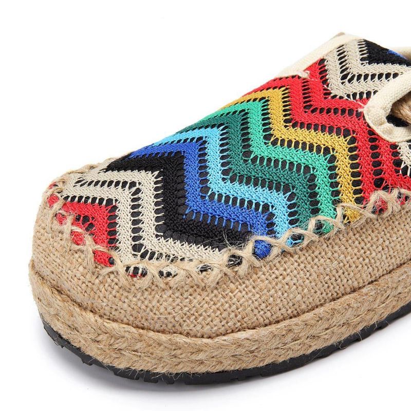 Rainbow Espadrilles Lin Backless Loafers