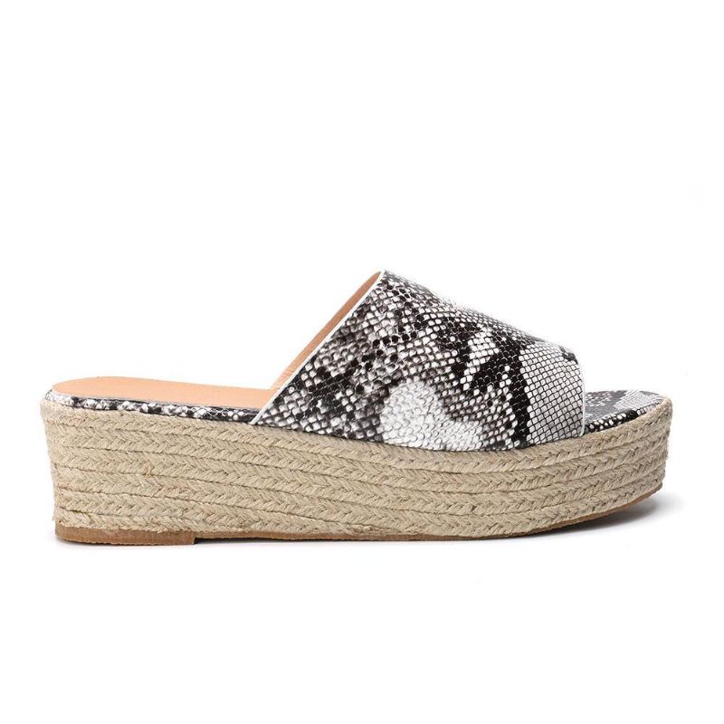 Serpentine Soft Bekväma Round Toe Wedge Comfy Tofflor