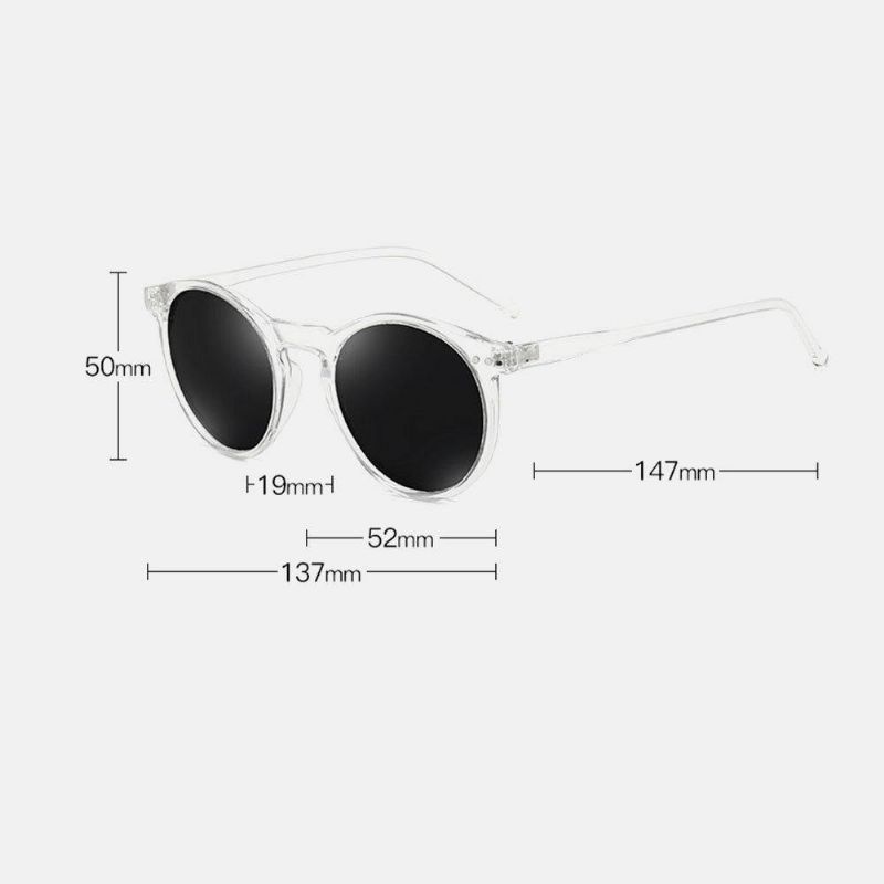 Unisex Gradient Lens Transparent Full Frame Polarized Uv-Skyddsbelagda Solglasögon