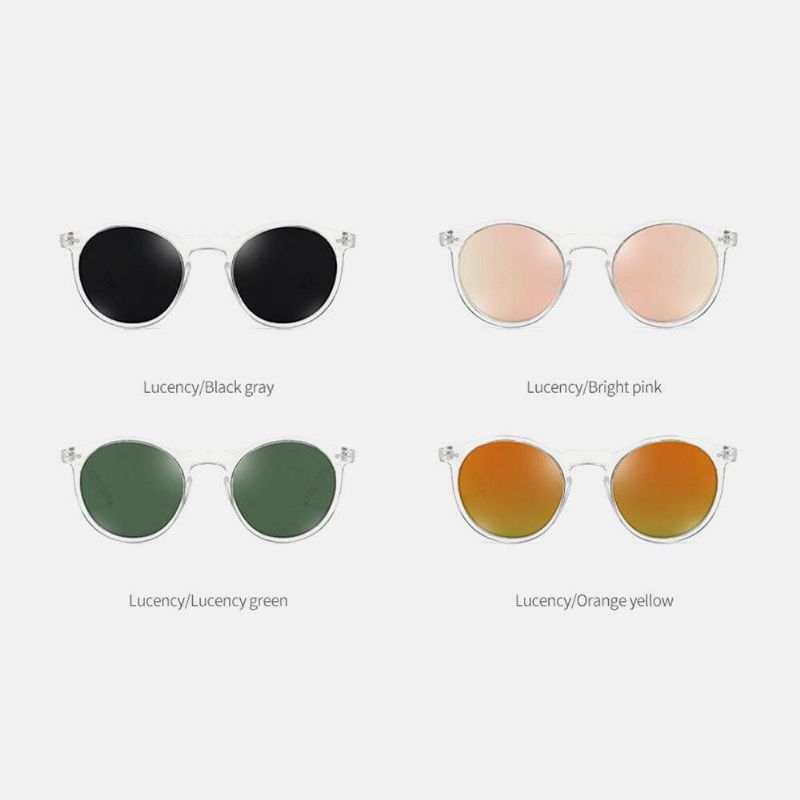 Unisex Gradient Lens Transparent Full Frame Polarized Uv-Skyddsbelagda Solglasögon