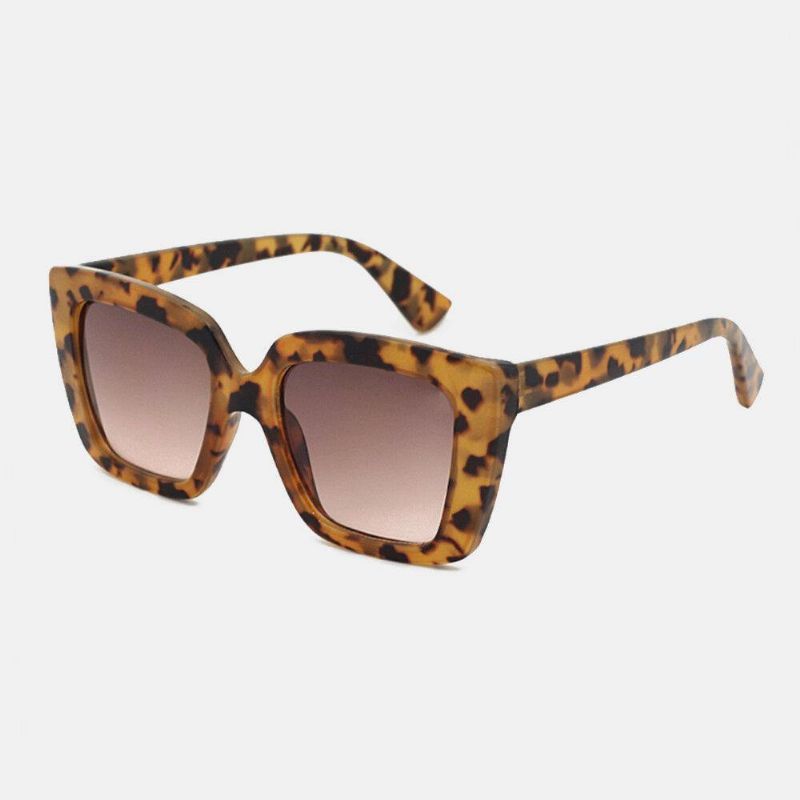 Unisex Leopard Thicken Full Frame Casual Uv-Skydd Polariserade Solglasögon