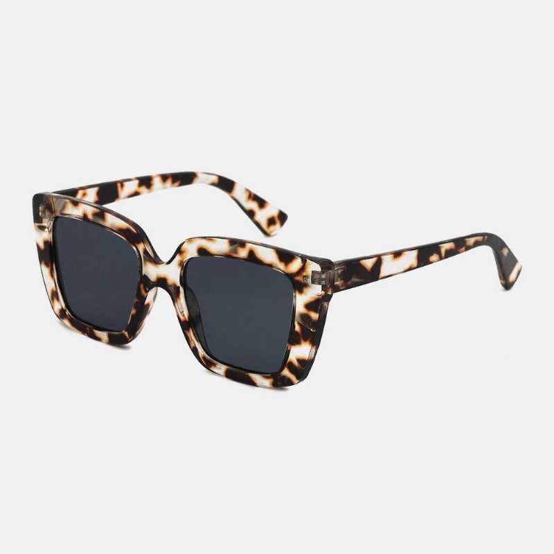 Unisex Leopard Thicken Full Frame Casual Uv-Skydd Polariserade Solglasögon