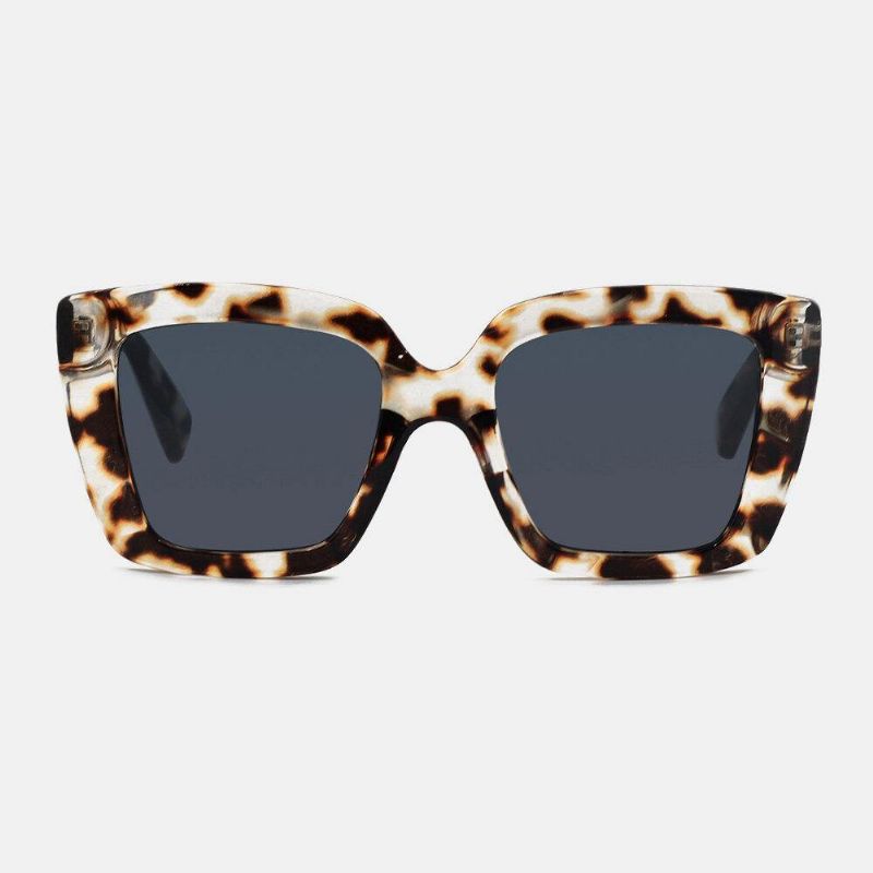 Unisex Leopard Thicken Full Frame Casual Uv-Skydd Polariserade Solglasögon