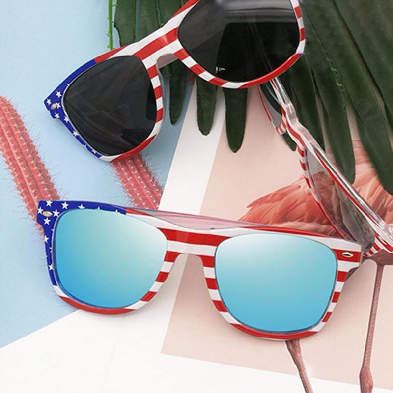 Unisex Patriotic Polarspex Polarized 80-Tals Retro Trendiga Snygga Solglasögon