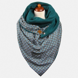 Dam Bomull Plus Tjock Håll VärHerr Vinter Utomhus Casual Geometri Mönster Multi-Purpose Scarf Sjal