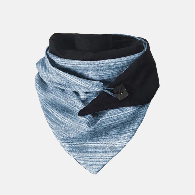 Kvinnor Plus Tjock Håll Varm Vinter Utomhus Casual Stripe Mönster Multi-Purpose Scarf Sjal