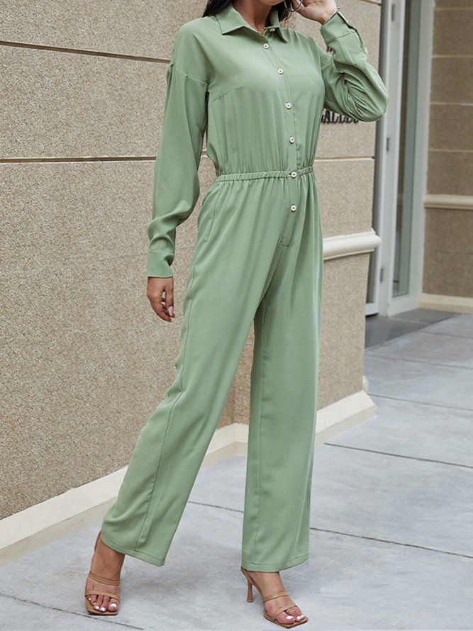 Skjorta Krage Jumpsuit & Romper