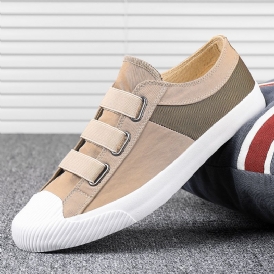 Herr Colorblock Comfy Andas Elastiskt Band Slip On Casual Daily Canvas Sneakers