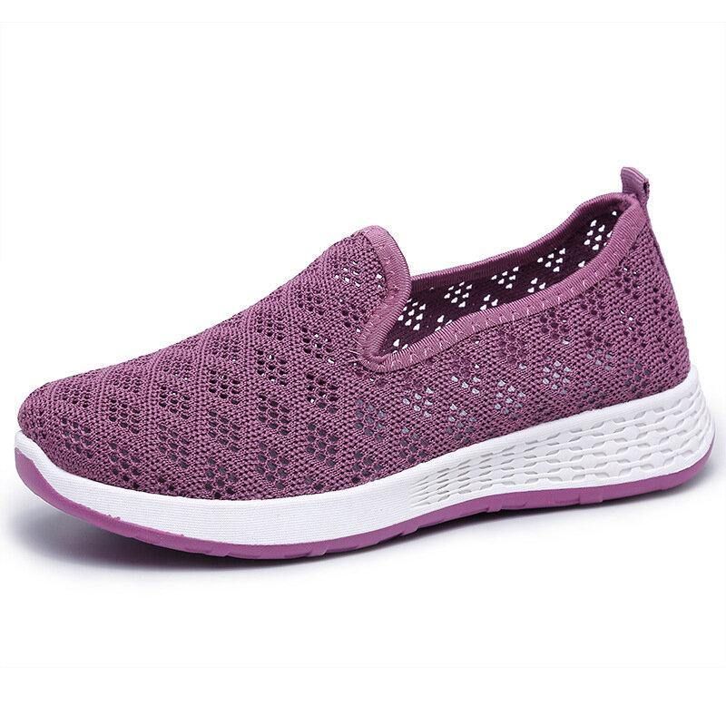 Kvinnor Hollow Out Mesh Lata Slip On Walking Skor