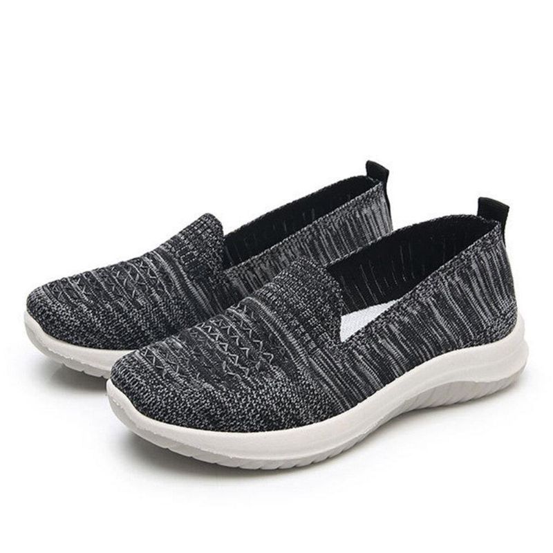 Kvinnor Mesh Slip On Sport Mjuk Sula Casual Platta Skor