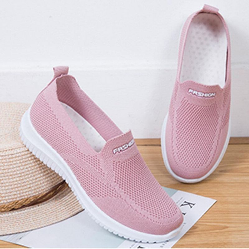 Kvinnor Mesh Stängd Tå Lata Slip On Casual Walking Skor