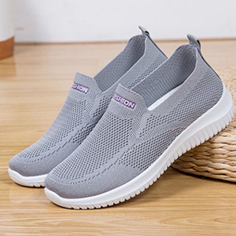 Kvinnor Mesh Stängd Tå Lata Slip On Casual Walking Skor