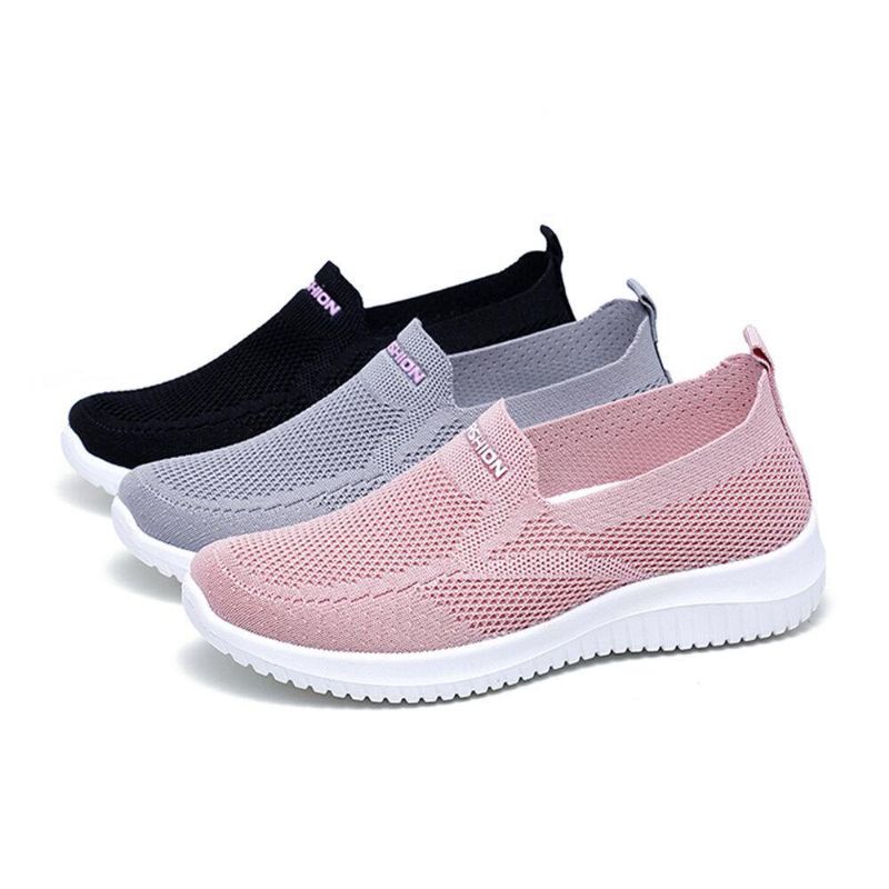 Kvinnor Mesh Stängd Tå Lata Slip On Casual Walking Skor