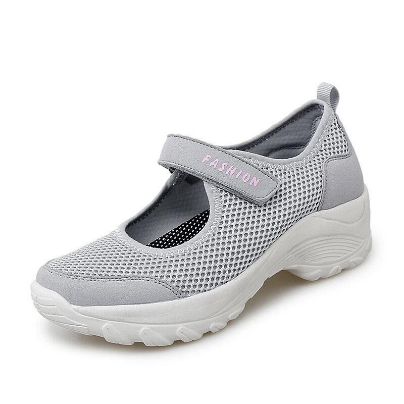 Kvinnor Stor Storlek Andas Mesh Platform Outdoor Sport Skor