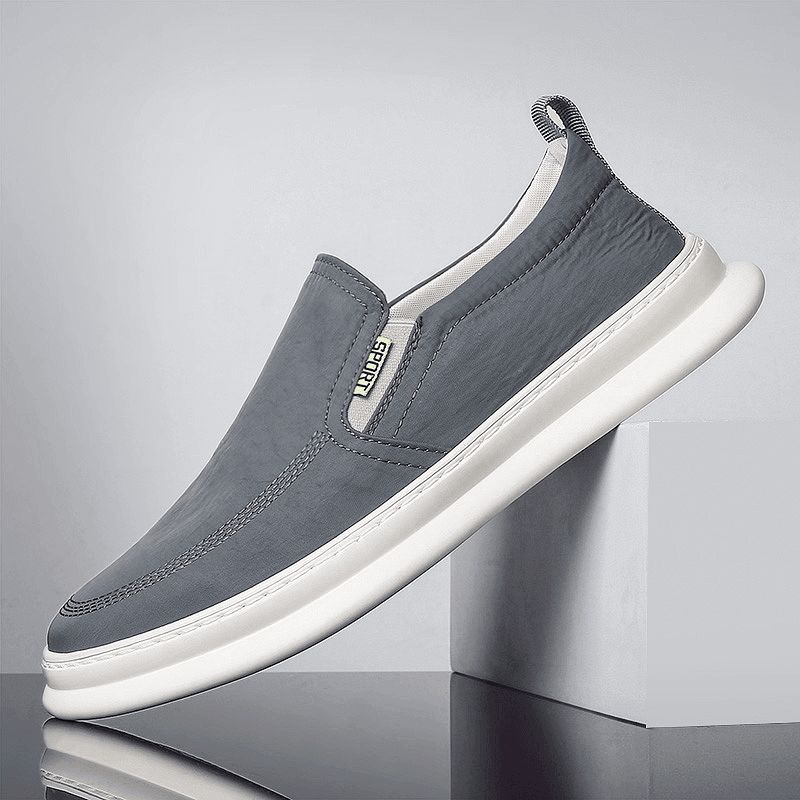 Män Ice Silk Cloth Andningsbara Körskor Slip On Skate Sneakers