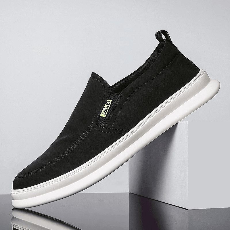 Män Ice Silk Cloth Andningsbara Körskor Slip On Skate Sneakers