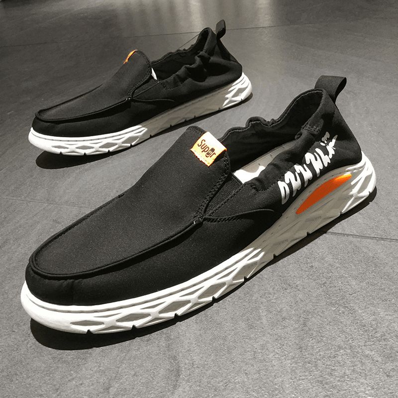 Män Paraplytyg Mjuk Andas Sport Elastiska Slip-On Casual Skor