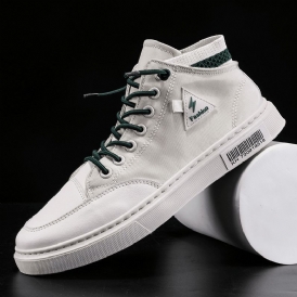 Män Snygga Sömmar Canvas Bekväma Ventilerande High Top Casual Sneakers