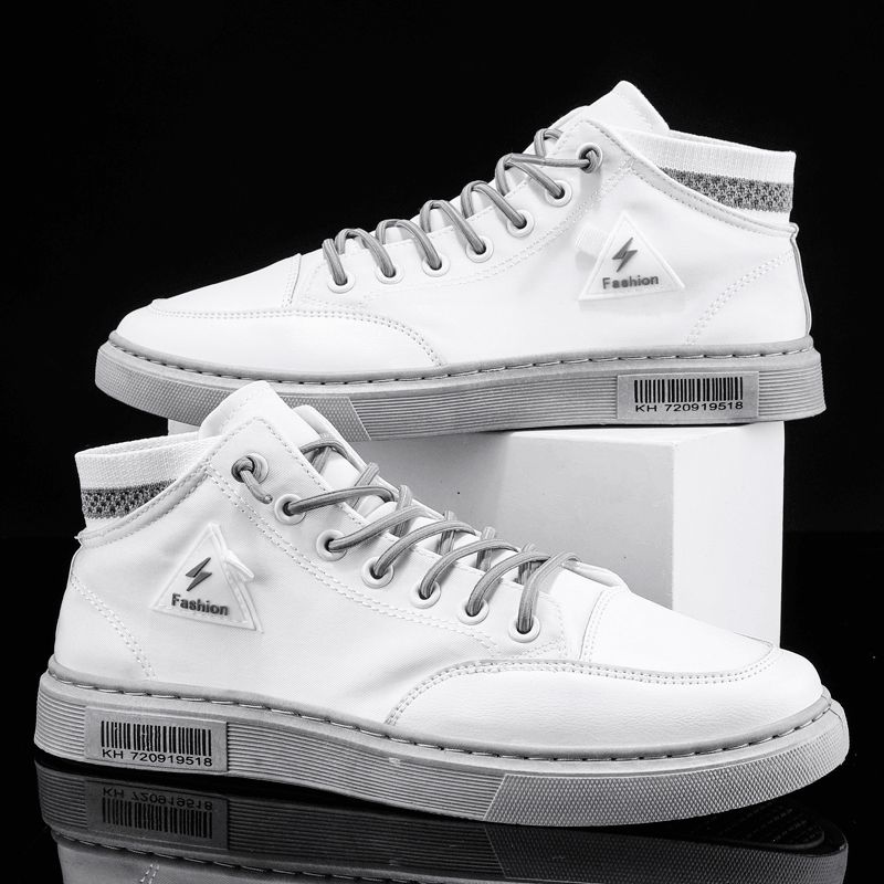 Män Snygga Sömmar Canvas Bekväma Ventilerande High Top Casual Sneakers